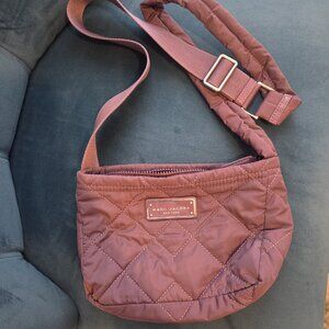 Marc Jacobs Dark Mauve Quilted Crossbody Shoulder Bag Purse